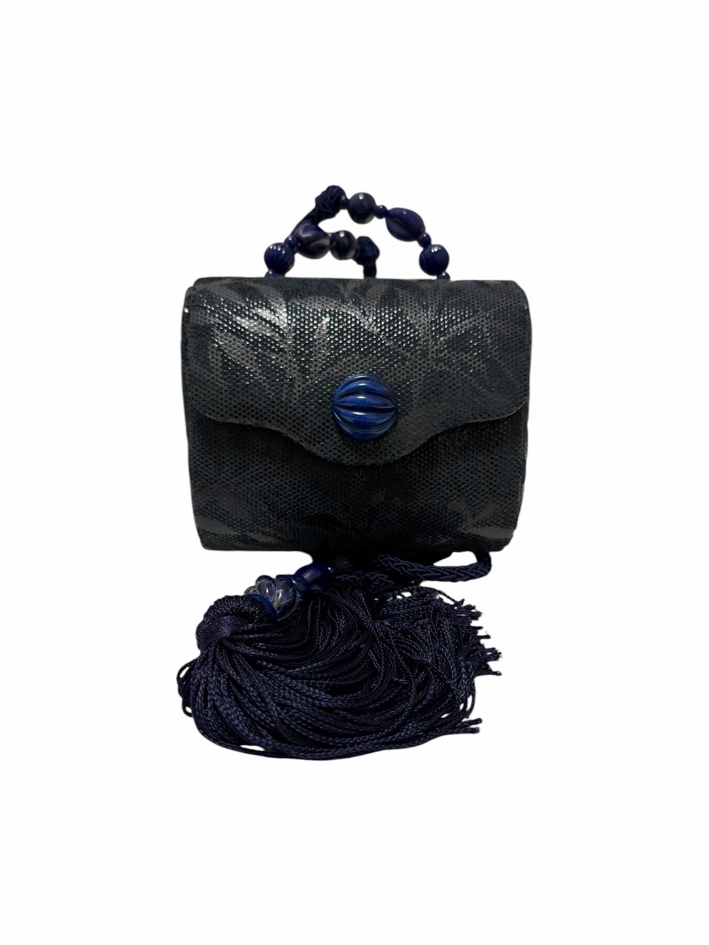 Rafael Sanchez Navy Leaves Crossbody